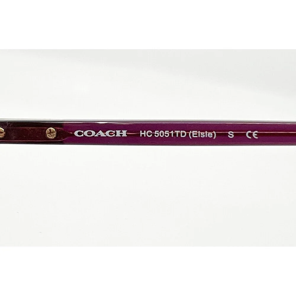 Coach Eyeglasses Womens Satin Purple Titanium 9070 Oval Frames 53-17-140